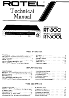 Rotel RT-500-500L - Technical manual 